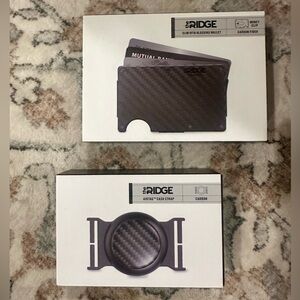 Ridge Carbon Fiber Wallet and AirTag Cash Strap. NWT